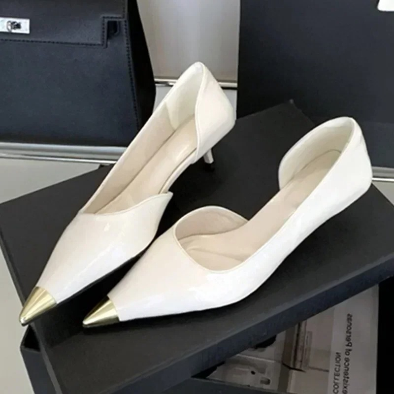Women Shoes Brand - Elegant Pointed Toe Kitten Heel Pumps