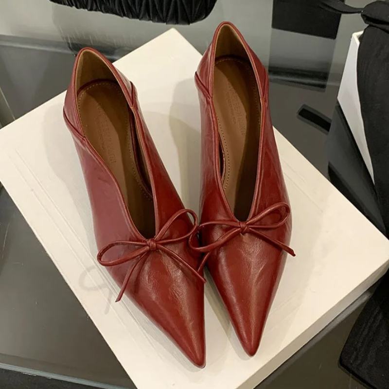 Women Shoes Brand - New Designer Pointed Toe Low Heels