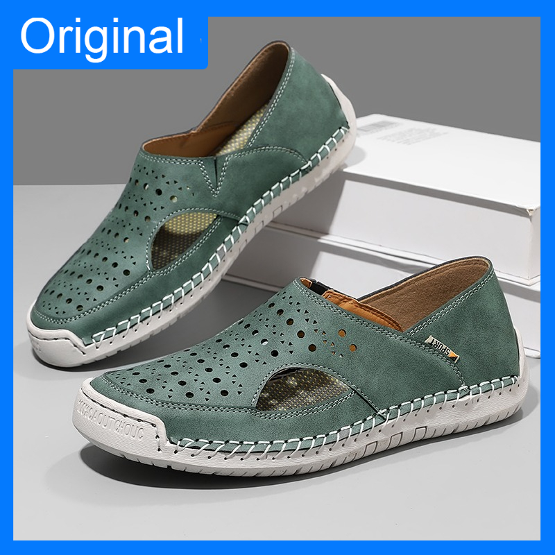 Women'S Shoes Hands Free - Unisex Sandals Hand Sewn Leather Hollow
