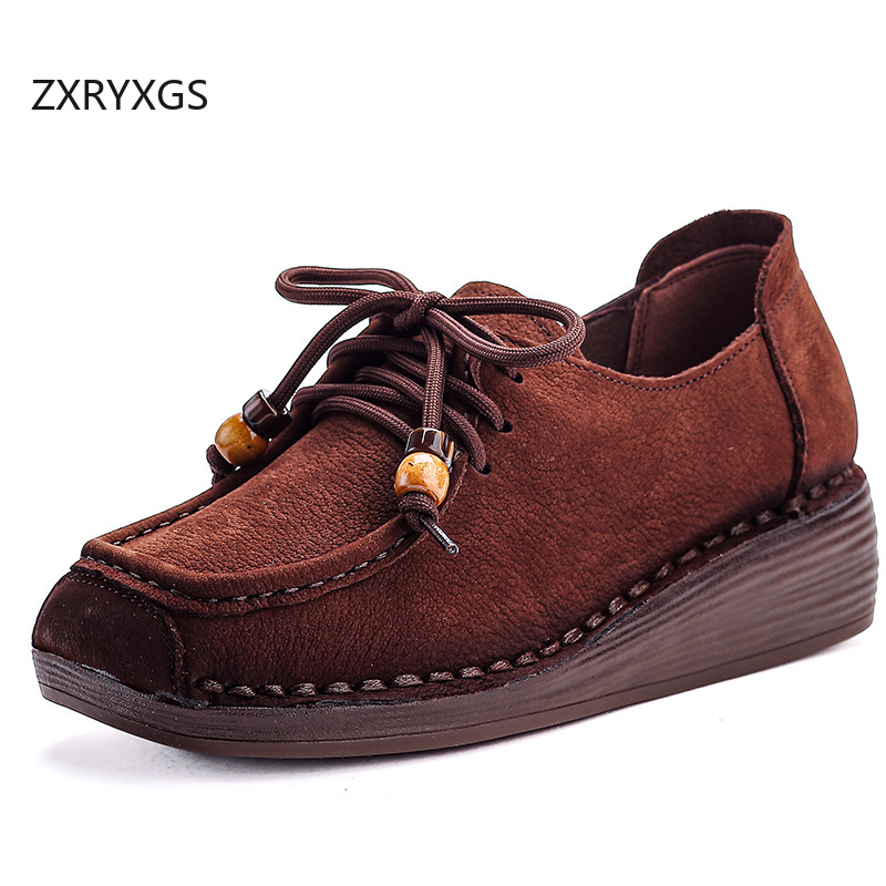 ZXRYXGS Top Layer Cowhide Squa - огляд і ціна Women Shoes Size 4 In Cm