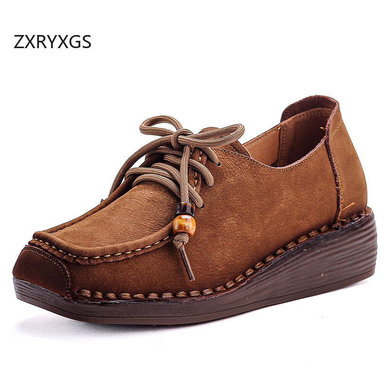 ZXRYXGS Top Layer Cowhide Squa - огляд і ціна Women Shoes Size 4 In Cm