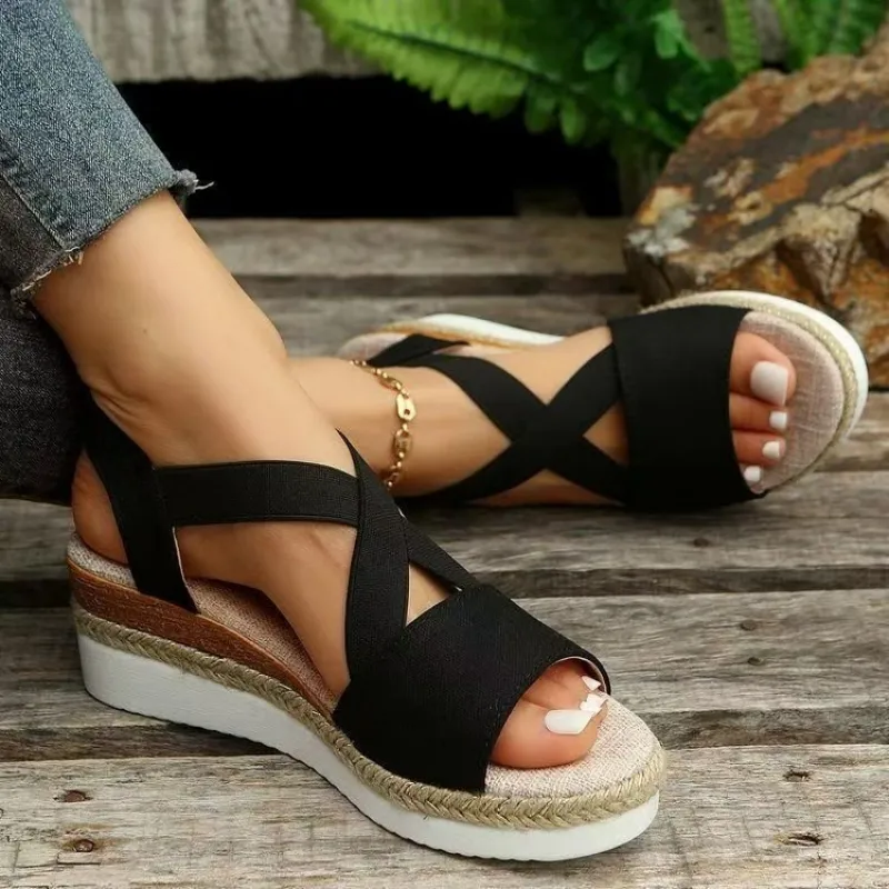 Women's Platform Wedge Sandals - огляд і ціна Espadrille Wedge Shoes