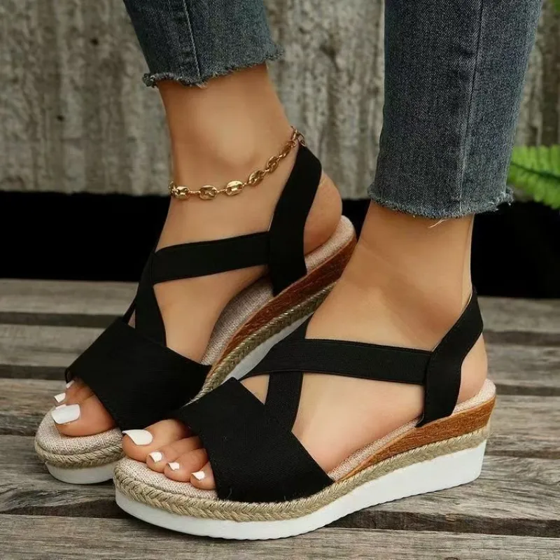 Women's Platform Wedge Sandals - огляд і ціна Espadrille Wedge Shoes