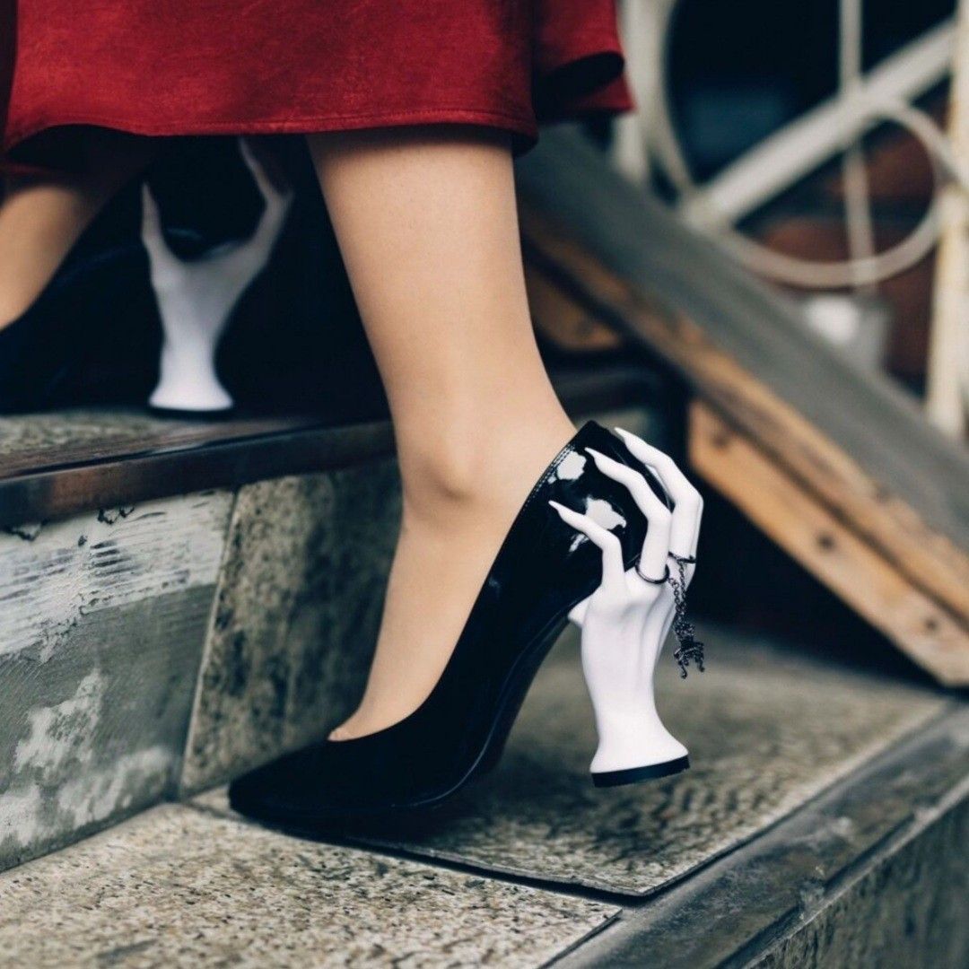 Punk Style Pointed Toe Hallowe - огляд і ціна Women'S Shoes Hands Free