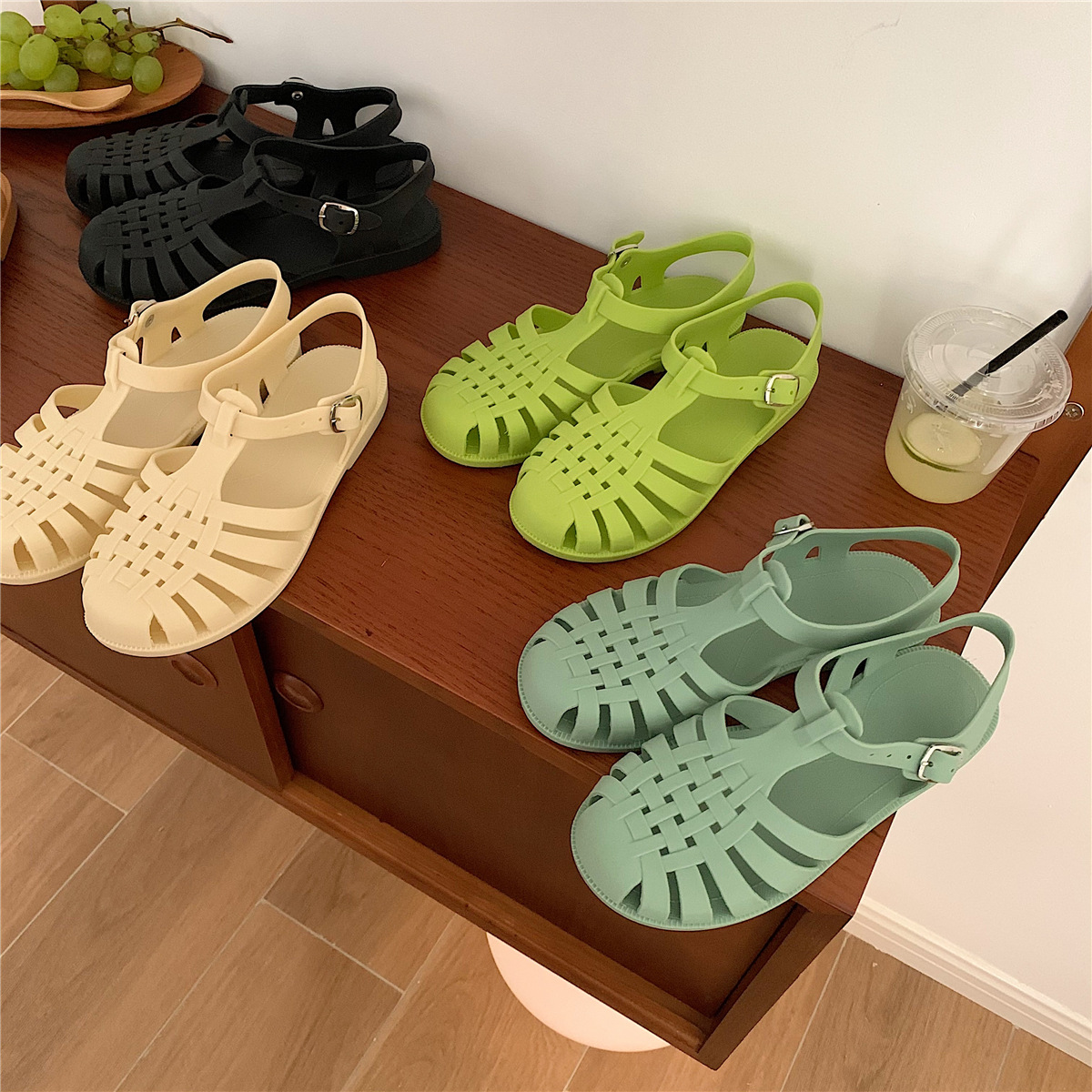 XIXITIAO Vintage Hollow Woven  - огляд і ціна Jelly Sandal Women