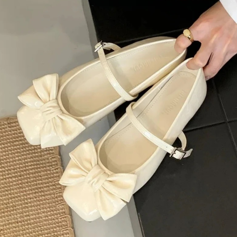 Cute Bowknot Square Toe Design - огляд і ціна Women Shoes Brand