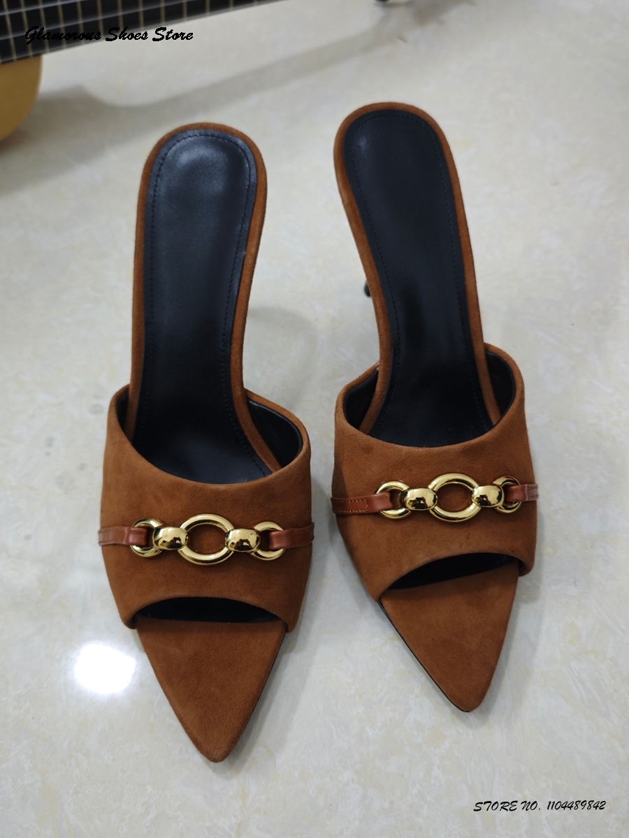 Metal Buckle Kid Suede Stilett - огляд і ціна Women'S Shoes Paris