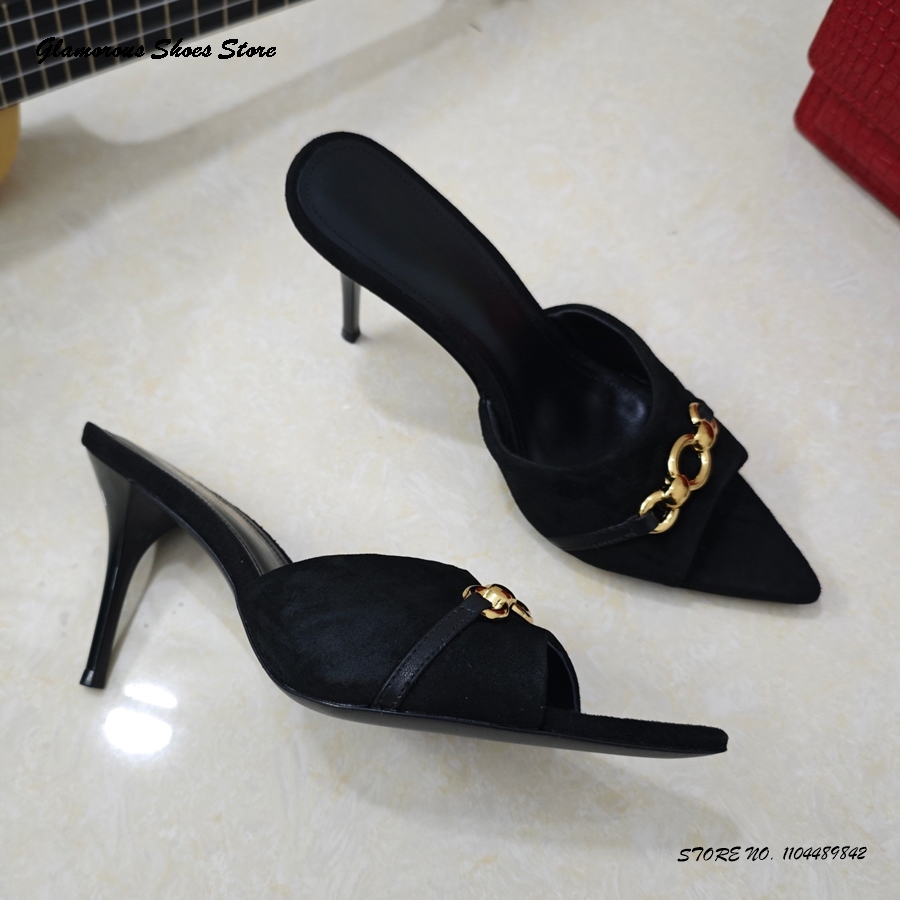 Metal Buckle Kid Suede Stilett - огляд і ціна Women'S Shoes Paris