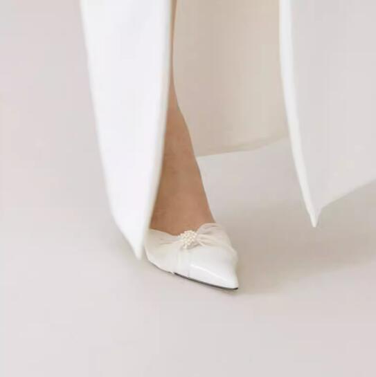 Beige White Pearl Strapped Mes - огляд і ціна Women Shoes Size 4 In Cm