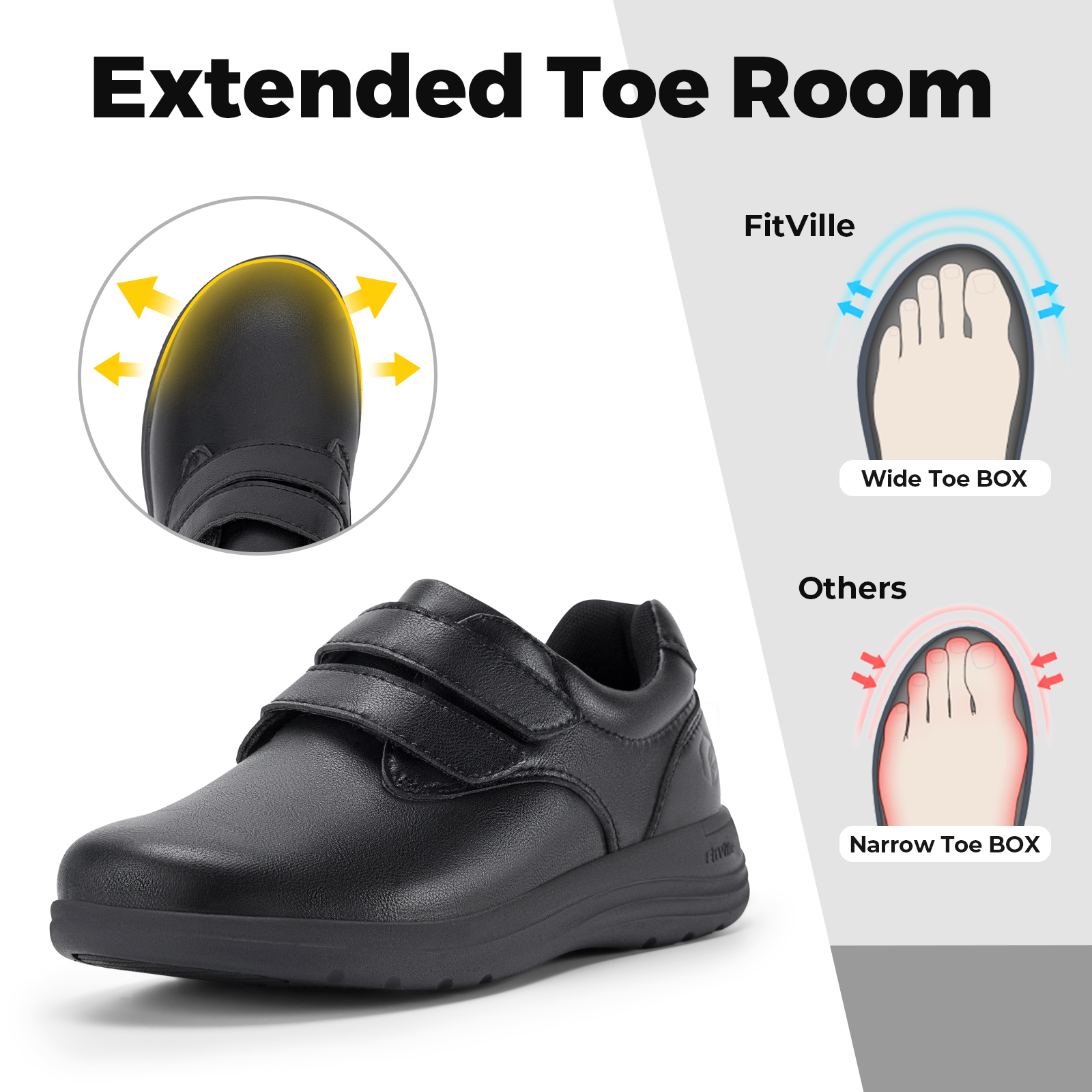 FitVille Leather Women's Shoes - огляд і ціна Women'S Shoes Extra Wide