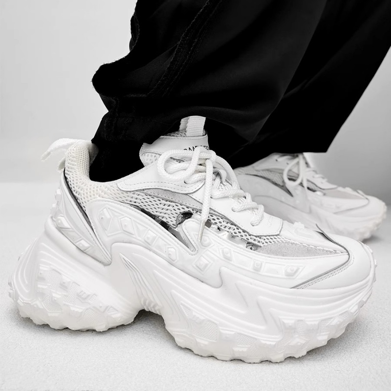 White Beige Dad Shoes Sneakers - огляд і ціна Women'S Shoes Paris