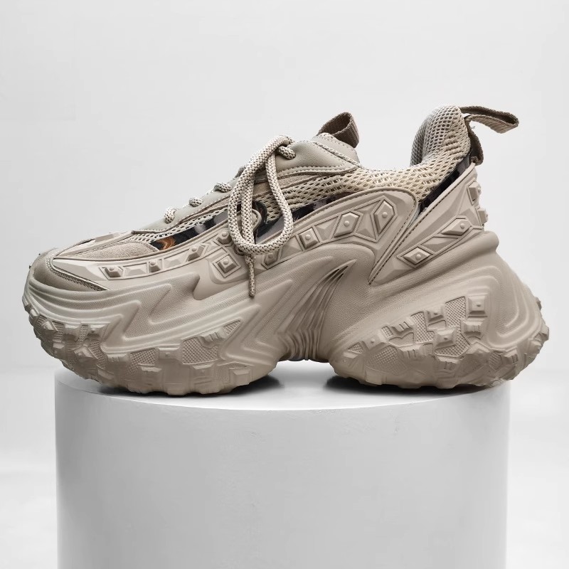 White Beige Dad Shoes Sneakers - огляд і ціна Women'S Shoes Paris