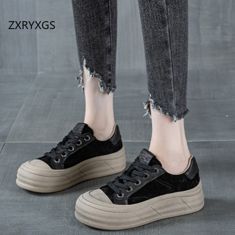 ZXRYXGS Top Layer Cowhide Real - огляд і ціна Women Shoes Size 4 In Cm