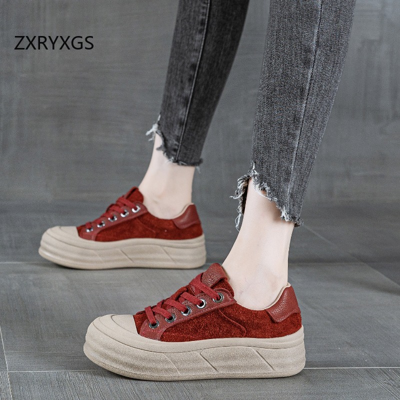ZXRYXGS Top Layer Cowhide Real - огляд і ціна Women Shoes Size 4 In Cm